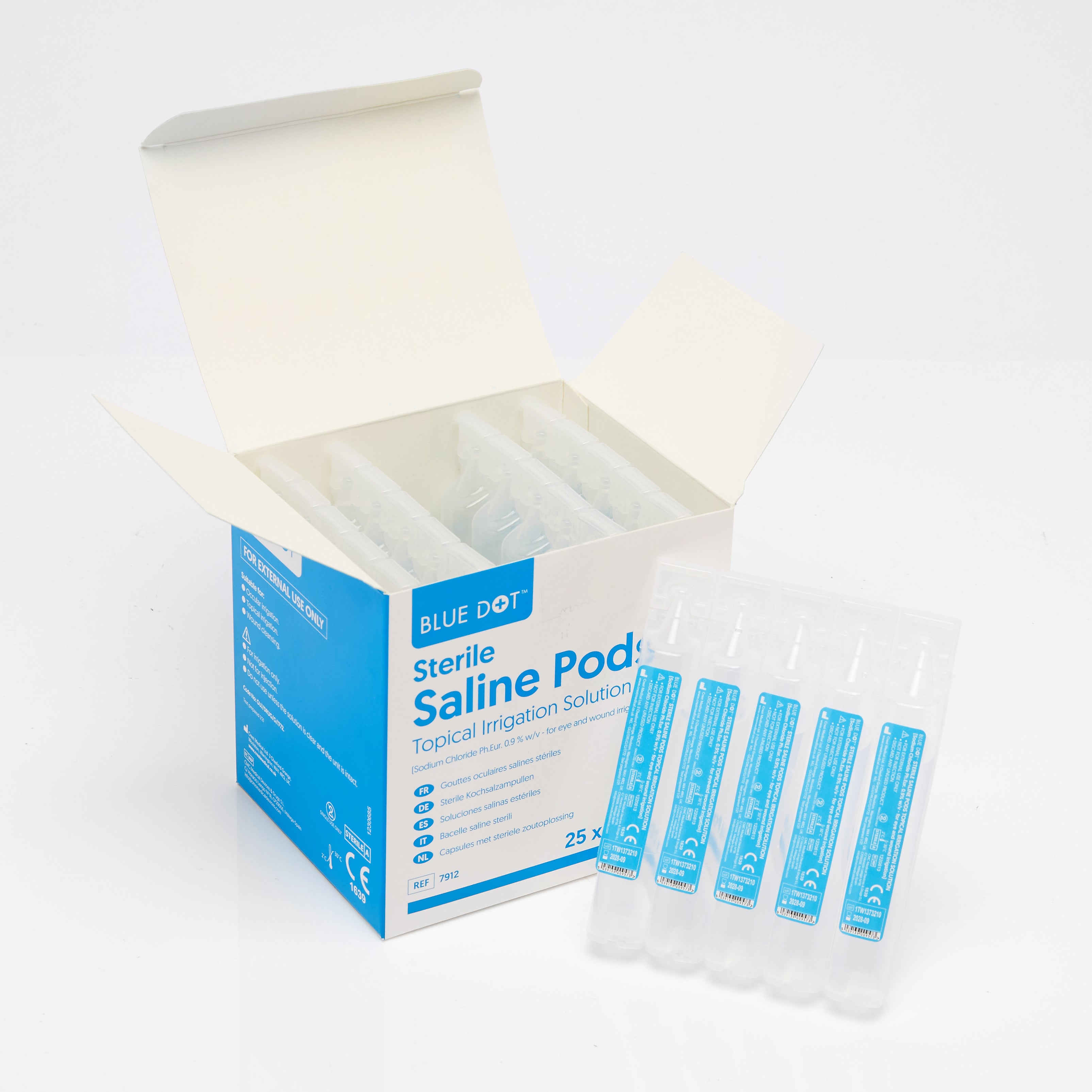 Blue Dot 20ml Sterile Eye Wash Pods (Box 25)